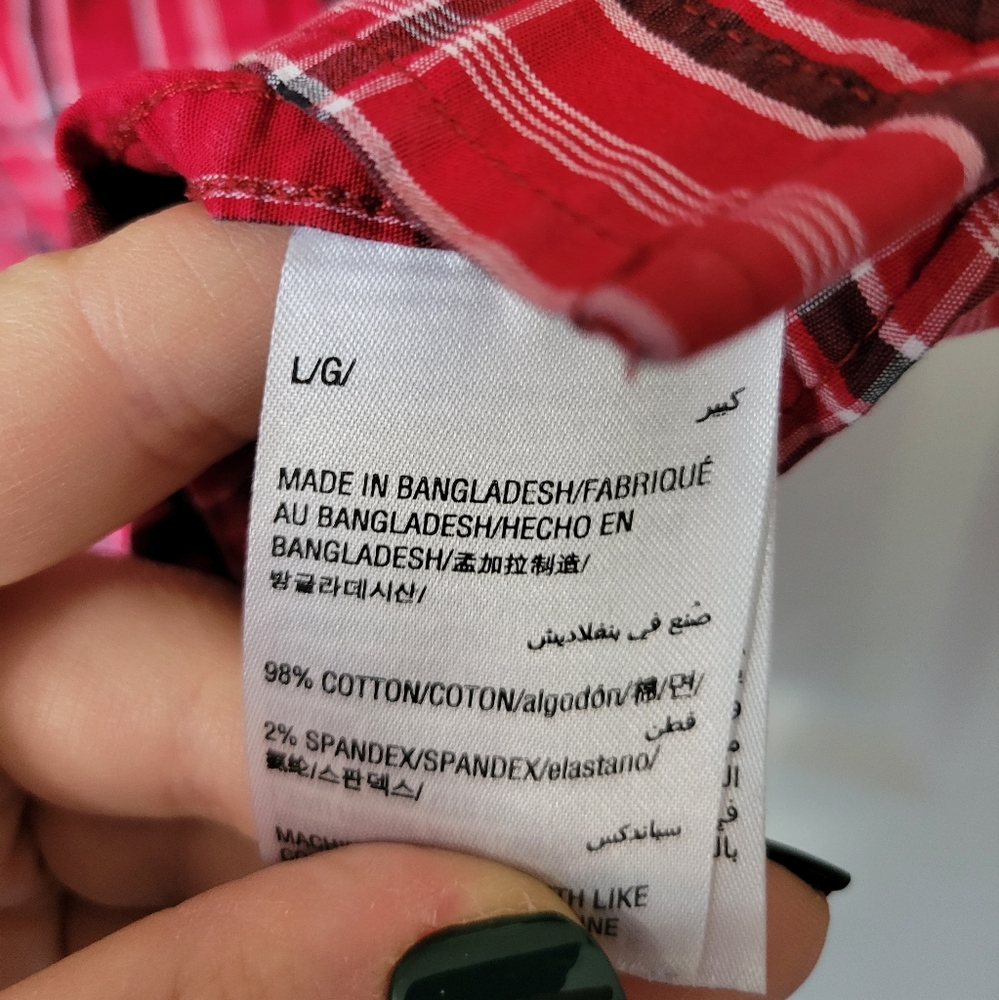 Red Plaid Button Up - image 5